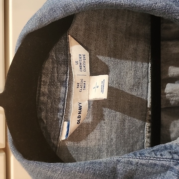 Womens Denim Button-Up Shirt - Picture 2 of 2